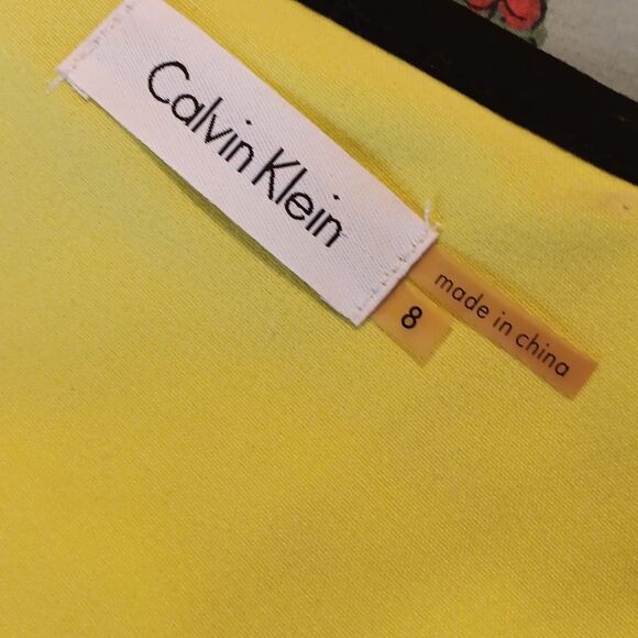 Calvin Klein Bright Yellow and Black Dress - Picture 8 of 10